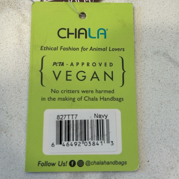 Chala Teal and Navy Sea Turtle Charms Vegan Convertible Crossbody Bag NWT - Picture 2 of 16